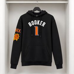 Phoenix Suns Booker #1 Black Hoodie