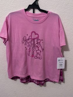 Wonder Nation Girls Pajama Set Pink XL (14-16)
