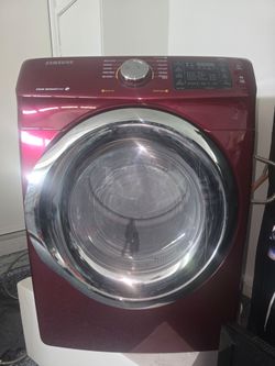 Samsung Front-Load Washer & Dryer Set – Merlot / Wine Red – Great Condition!