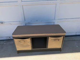 Cute storage bench with sitting area