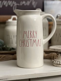 NWT Rae Dunn Merry Christmas Pitcher 