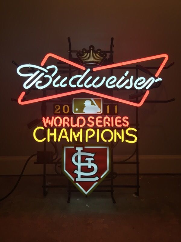 Budweiser 2011 World Series Cardinals Neon Sign