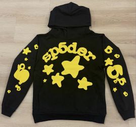 Men's SPIDER Black and Yellow Hoodie