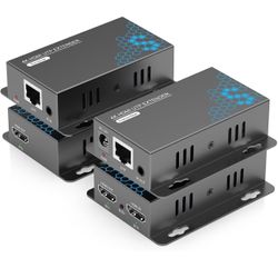 🔥Brand new🔥 4K HDMI Extender Over Ethernet CAT5 CAT6 CAT7 Upto 230FT, with IR, Loop Out, POC, EDID, 4K@30Hz 1080P@60Hz Full HD Signal Distribution H