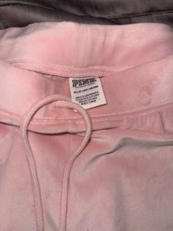 Pink by Victoria secret jogger pants velour (like new) size X-Small