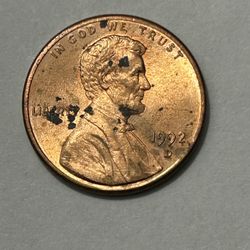 1992 D Lincoln Memorial Cent Penny WIDE "AM" 