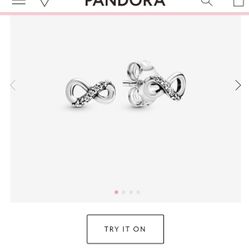 Pandora Sparkling Infinity Stud Earrings 
