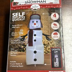 4 Foot Inflatable Ice Cube Snowman