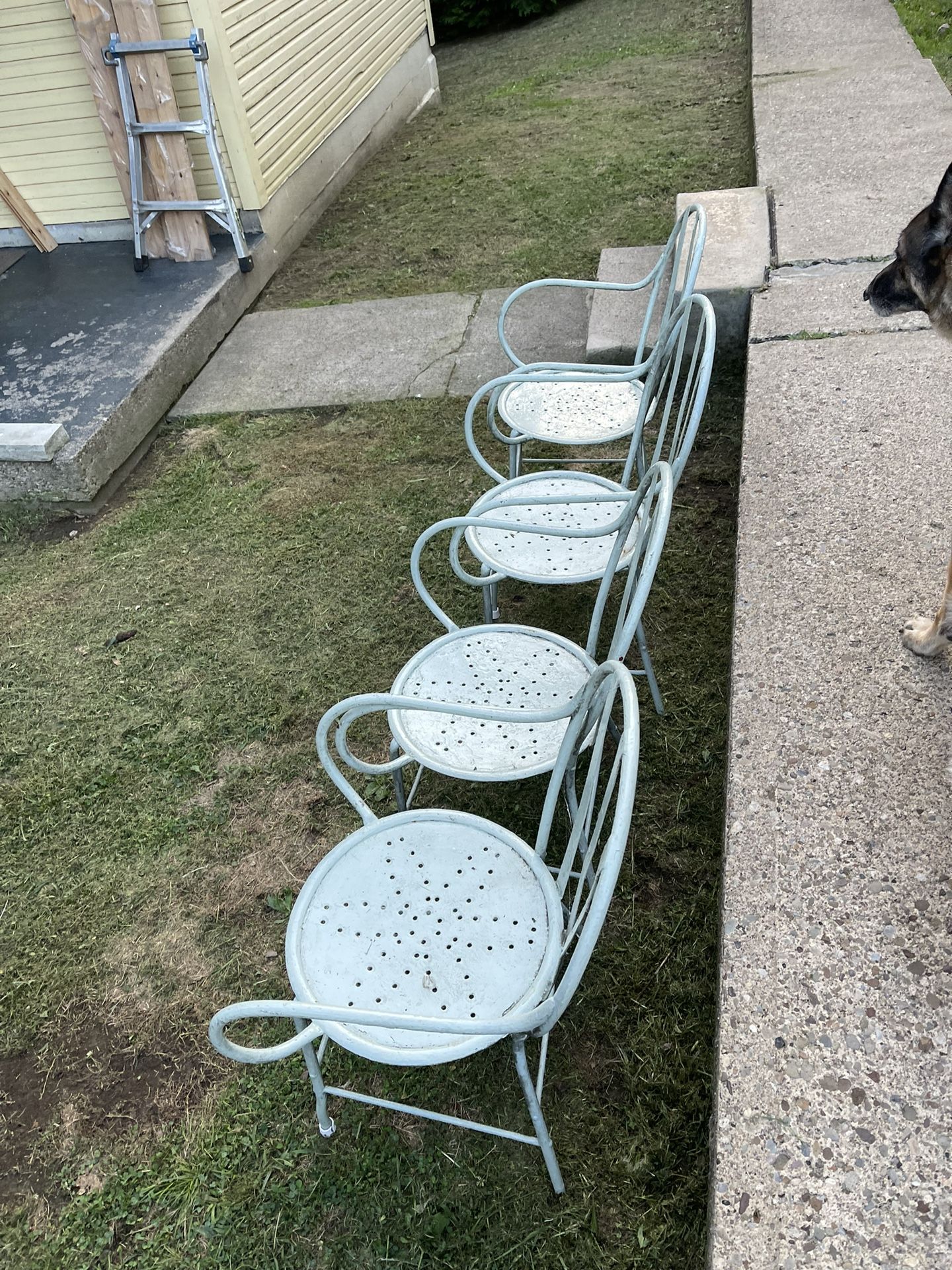 4 Vintage Irons Patio Chairs