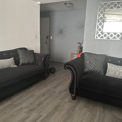 2 Couches Black Glamour 