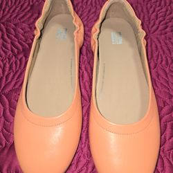 Fitflop Ballerina Size 8 Coral Flats