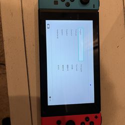 Nintendo Switch With Dock And Charger And Joy Con Holders