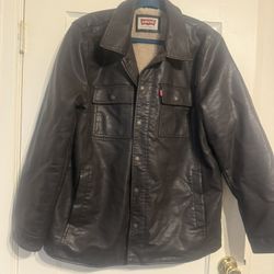 New Men’s Leather Levi’s Strauss Jacket 