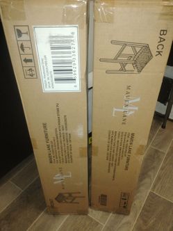 Title: 2 New Maven Lane Emerson Bar Stools – Sealed in Box