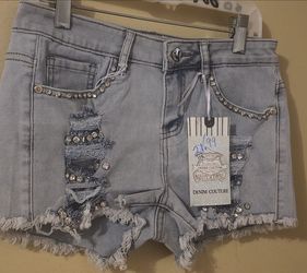 Light Wash Denim Shorts