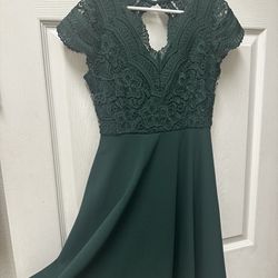 Rare Editions Size 7 Girls Party Dress Forest Green