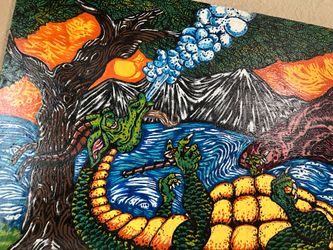 Epic VTG Painting, PUFF THE MAGIC DRAGON