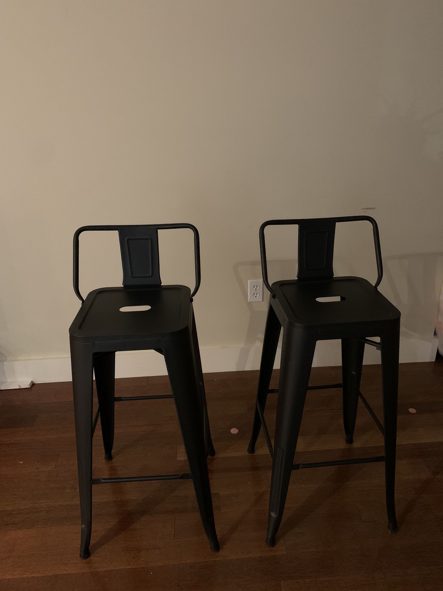 Iron bar stools (Set Of 2)