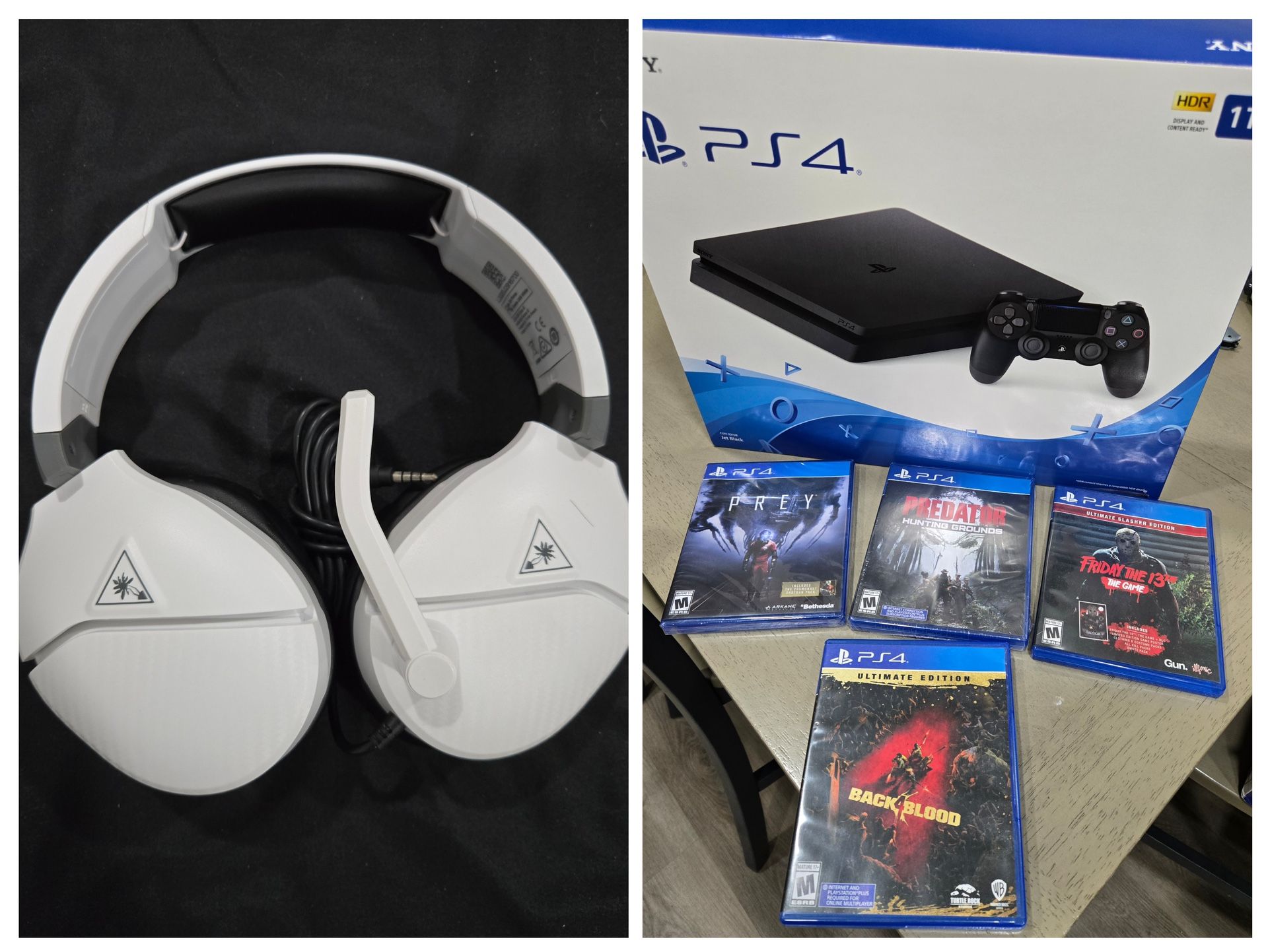 Playstation 4 Slim 1TB w/4 Games Pick up only (read description first)