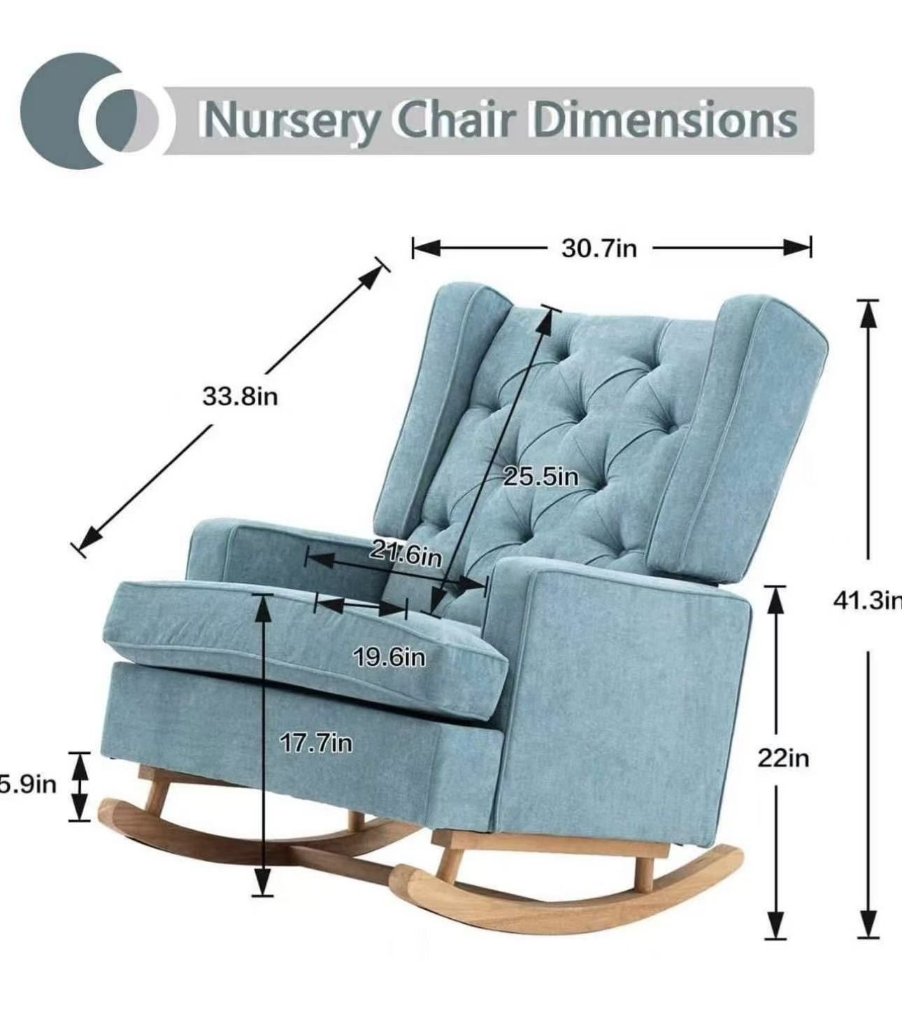 Nursery Rocking Chair Upholstered Mid Century $80  