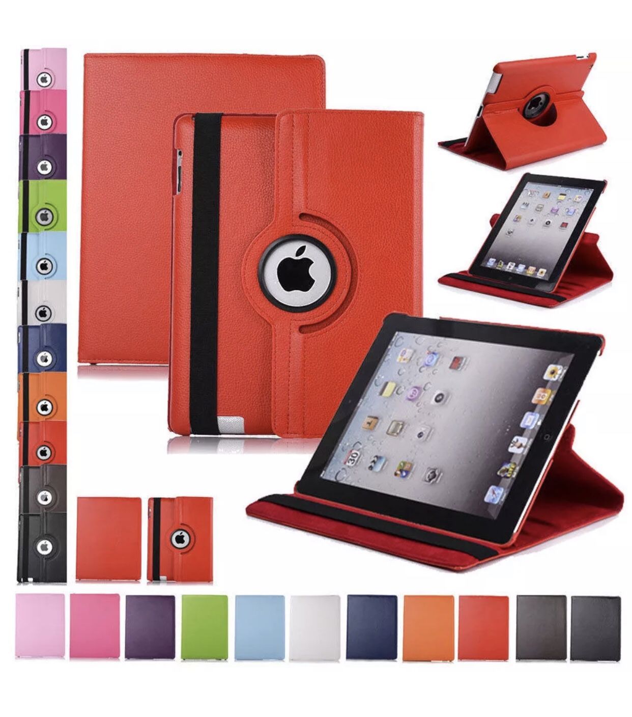3 Apple ipad cases- red, rose and blue. $5 each! BRAND NEW!