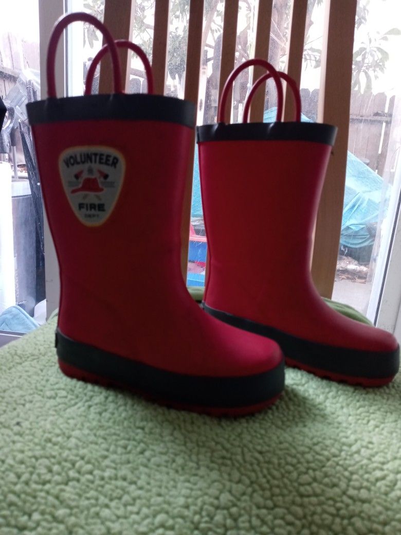 Red Rain Boots