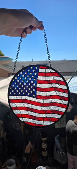 Stained glass USA decor