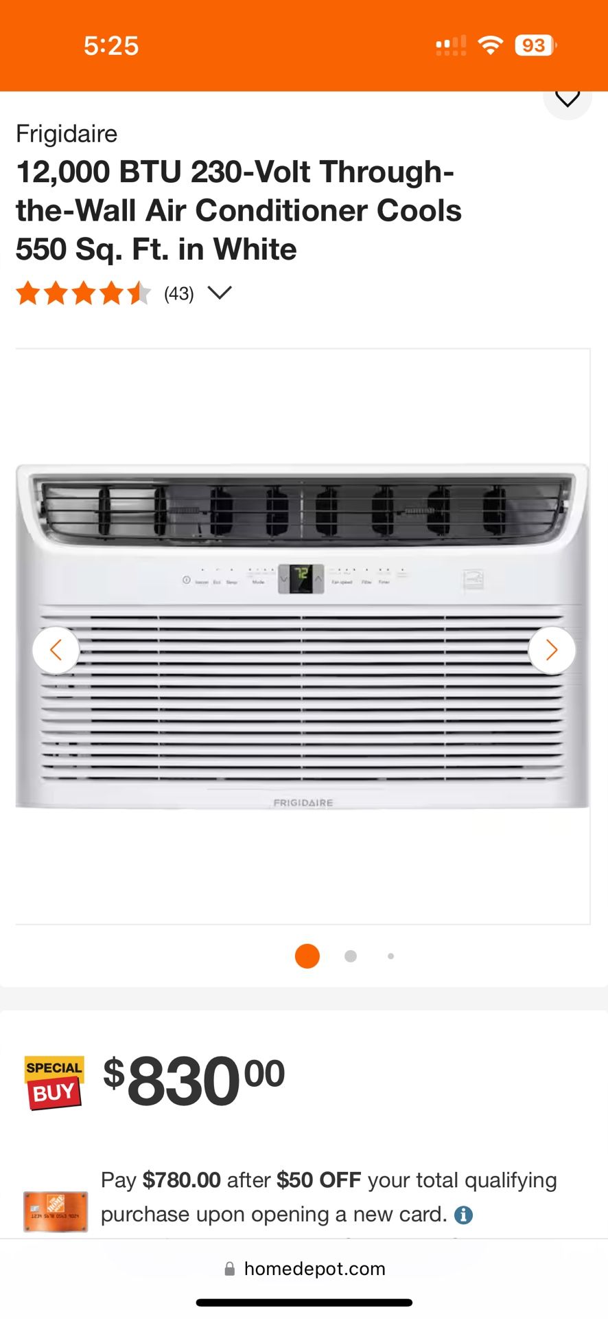 Frigidaire AC Unit New In Torn/damaged Box.