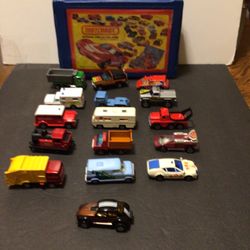 Vintage Lot (15) Matchbox Cars With Original Case