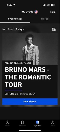 Bruno Mars tickets