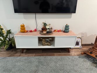 White TV console
