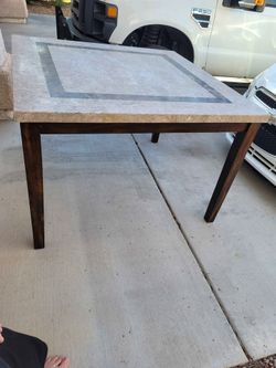 Square Engineered Marble Dining Table / Kitchen Table