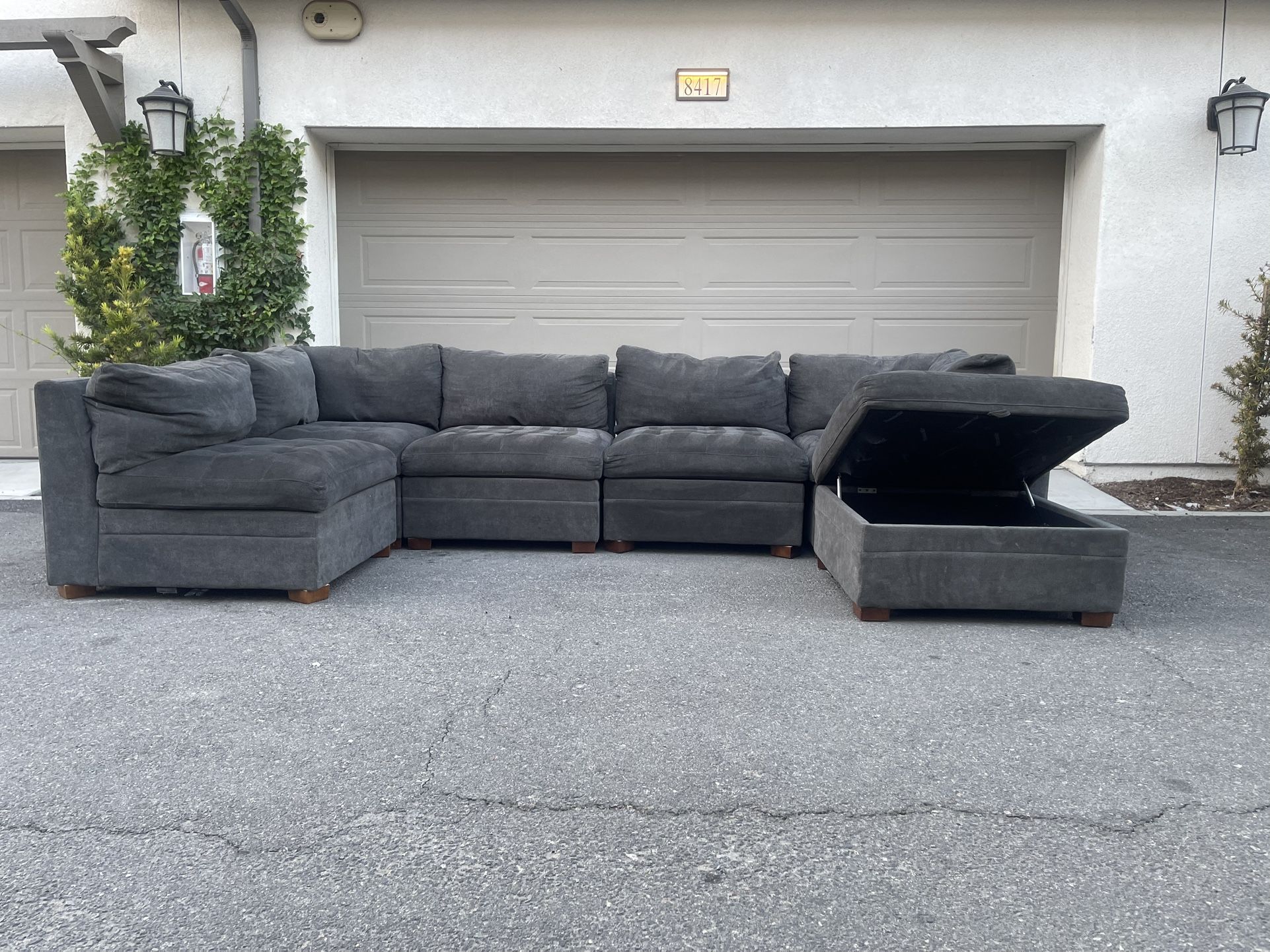 Huge Dark Grey Sectional Couch Sofa From Thomasville In Excellent Condition - FREE DELIVERY 🚛