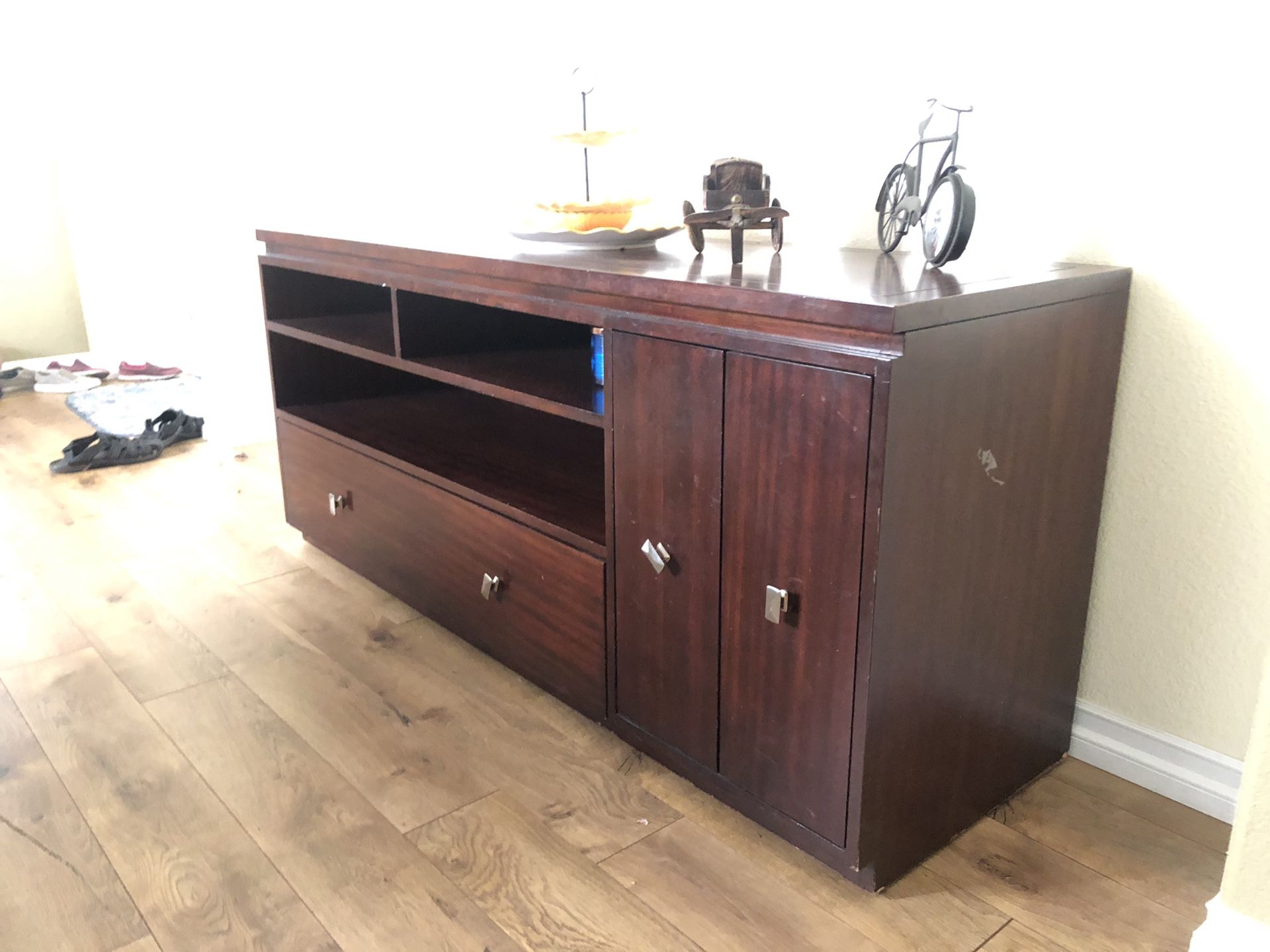 TV stand wooden.