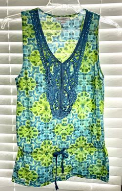 Liz Claiborne Sleeveless Top w/ Accent Across Bust Line - Women’s Size Large