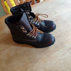 Nens Timberland Boots Heavy Great For This Weather Barley Worn Mens 10.5
