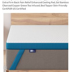 Bed Story Memory Foam/Cooling Gel Foam" Firm Mattress Topper OBO