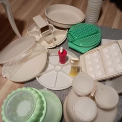 Tupperware! I have several pieces. Vintage.Some pieces  have never been used