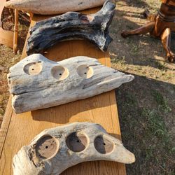 Driftwood Candle Holders
