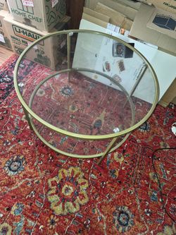 2-teir    30" round glass table