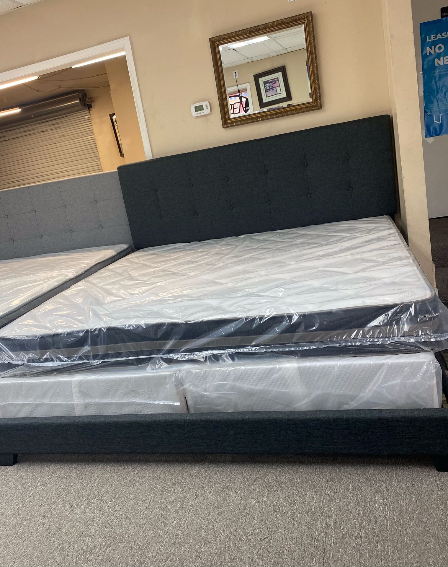King Size Bed With Mattress Set
