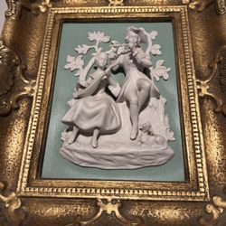 Vintage Capodimonte Wall Relief