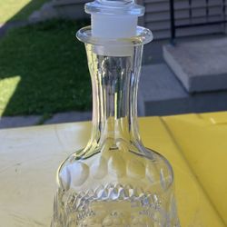 ETCHED GLASS WINE OR WHISKEY CARAFE OR DECANTER - $8 (Henrietta)