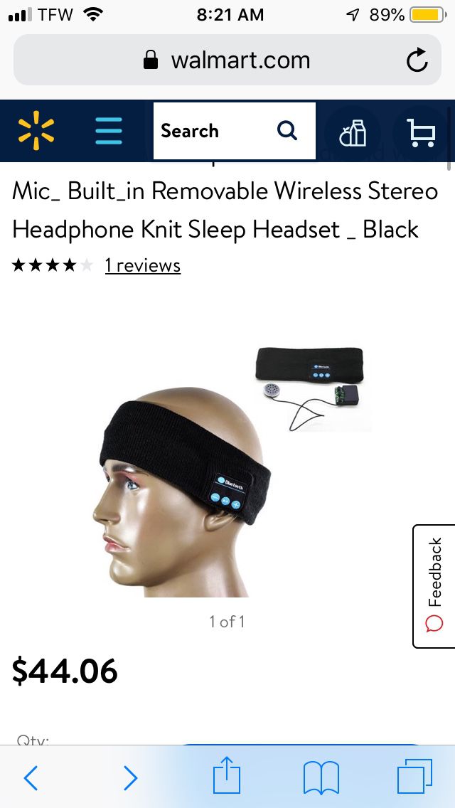 Brand new Bluetooth Music Sports Headband with Mic_ Built_in Removable Wireless Stereo Headphone Knit Sleep Headset _ Black 44 or best offer
