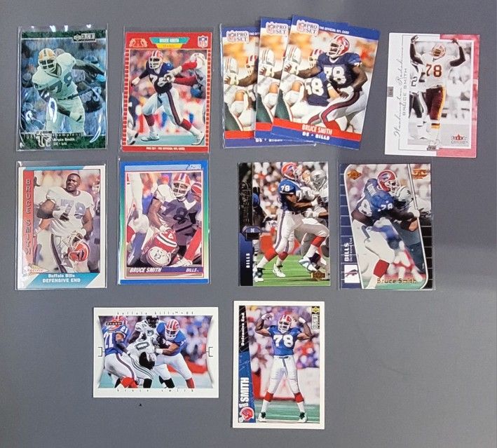 π 12 Card (10 Different) HOF Bruce Smith Cards