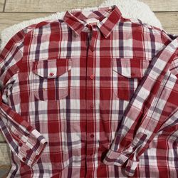 Levi’s Dress Shirt   Cowboy Plaid Shirt XXL