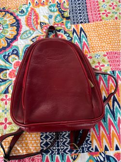 Italian red leather bag