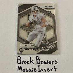 Brock Bowers Las Vegas Raiders All-Pro TE Mosaic Short Print Insert Card.