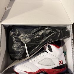 Jordan 5 Fire Red Black Tongue