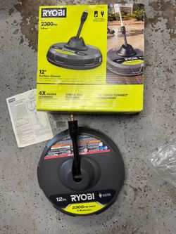 New Ryobi 12” Surface Cleaner With Quick Connect. Must Pickup